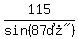 115%2Fsin%28%2287%B0%22%29