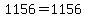 1156=1156