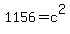 1156+=+c%5E2