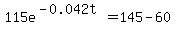 115e%5E%28-0.042t%29=+145+-+60