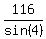 116%2Fsin%284%29