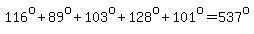 116%5Eo%2B89%5Eo%2B103%5Eo%2B128%5Eo%2B101%5Eo=537%5Eo