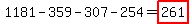 1181-359-307-254=highlight%28261%29