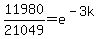 11980%2F21049=e%5E%28-3k%29