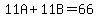11A%2B11B=66