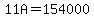 11A=154000