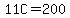 11C+=+200
