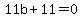 11b%2B11=0