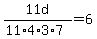 11d%2F%2811%2A4%2A3%2A7%29=6
