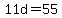 11d+=+55
