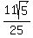 11sqrt%285%29%2F25