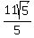 11sqrt%285%29%2F5