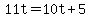 11t=10t%2B5