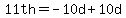 11th=-10d+%2B+10d