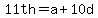 11th=a%2B+10d