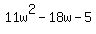 11w%5E2-18w-5