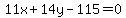 11x%2B14y-115=0