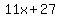 11x%2B27