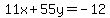11x%2B55y=-12