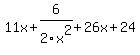 11x%2B6%2F2x%5E2%2B26x%2B24
