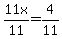 11x%2F11=4%2F11