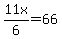 11x%2F6=66