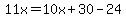 11x=10x%2B30-24
