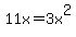11x=3x%5E2