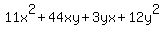 11x%5E2%2B44xy%2B3yx%2B12y%5E2