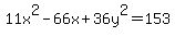 11x%5E2-66x%2B36y%5E2=153