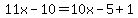 11x-10=10x-5%2B1