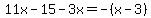 11x-15-3x=-%28x-3%29