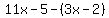 11x-5+-+%283x-2%29