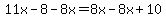 11x-8-8x=8x-8x%2B10