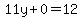 11y%2B0=12