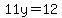 11y=12