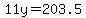 11y=203.5