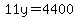 11y=4400