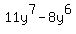 11y%5E7-8y%5E6
