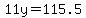 11y+=+115.5