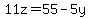 11z=55-5y