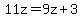 11z=9z%2B3