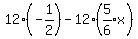 12%28-1%2F2%29-12%28expr%285%2F6%29x%29