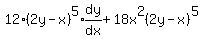 12%282y-x%29%5E5%2Aexpr%28dy%2Fdx%29%2B18x%5E2%282y-x%29%5E5
