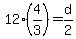 12%284%2F3%29=d%2F2