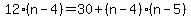 12%28n-4%29+=+30%2B%28n-4%29%28n-5%29