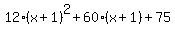 12%28x%2B1%29%5E2+%2B+60%28x%2B1%29+%2B+75