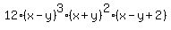 12%28x-y%29%5E3%28x%2By%29%5E2%28x-y%2B2%29