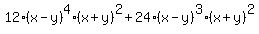 12%28x-y%29%5E4%28x%2By%29%5E2%2B24%28x-y%29%5E3%28x%2By%29%5E2