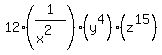 12%2A%281%2F%28x%5E2%29%29%2A%28y%5E4%29+%2A%28z%5E15%29+